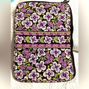 Vera Bradley Plum Petal Flower Laptop Sleeve